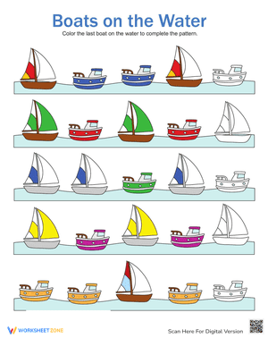 Boat Patterns Worksheet