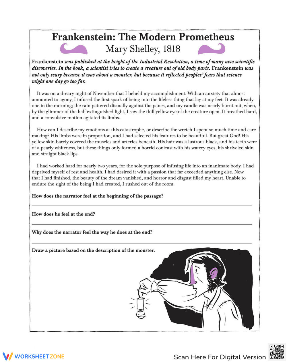 Frankenstein Worksheet - Page 1