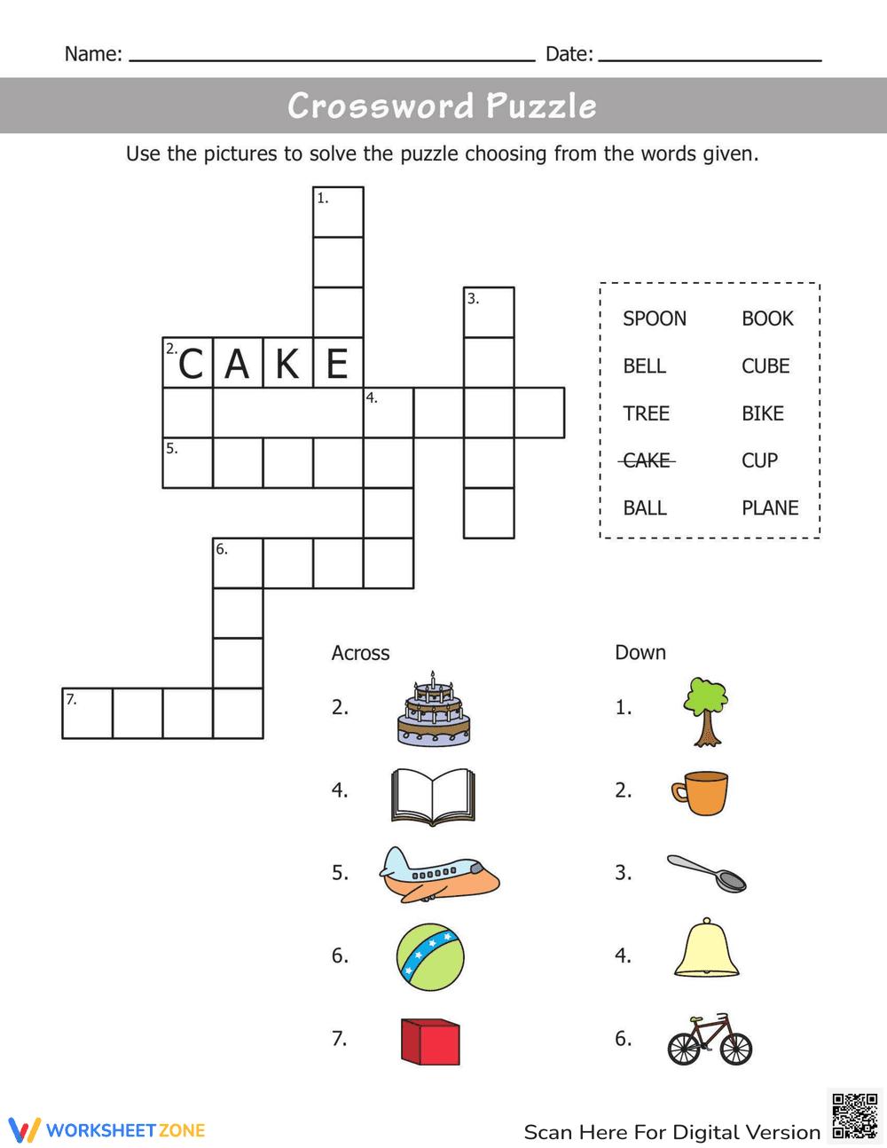 Challenging Crossword Puzzle Worksheet - Page 1