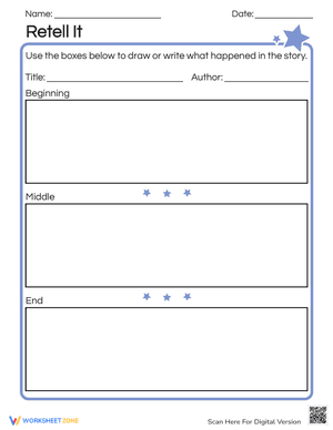 Retell It! Story Retelling Worksheet