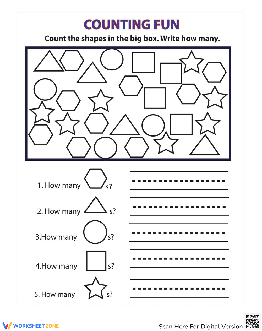 Exploring Shapes Worksheet - Page 1