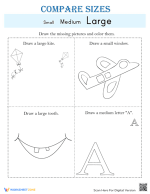Comparing Sizes of Objects Worksheet