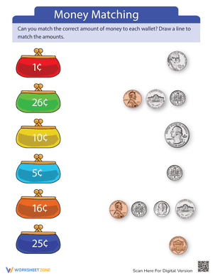 Match It! Fun Matching Game Worksheet