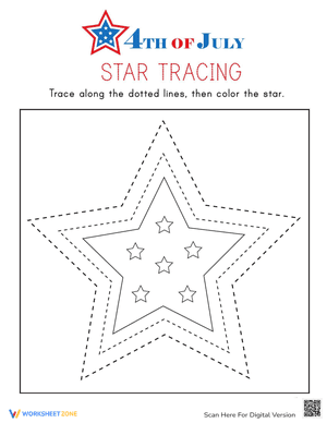 Connect and Create: Star Tracing Worksheet