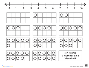 Ten Frame Fun: A Worksheet for Number Sense Practice