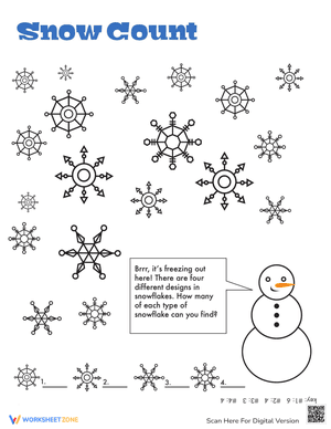 Snow Fun Winter Activity Worksheet