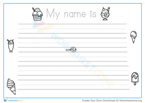 My Name Tracing — Printable Handwriting Worksheet