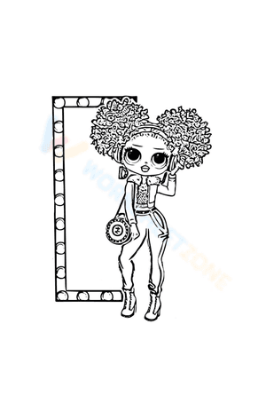 LOL OMG 24K DJ Coloring Page
