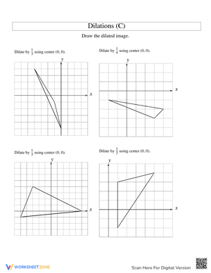 Practice Dilations with this Geometry Worksheet