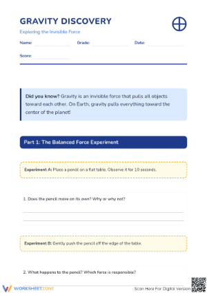 Engaging Gravity Worksheet for Physics Students