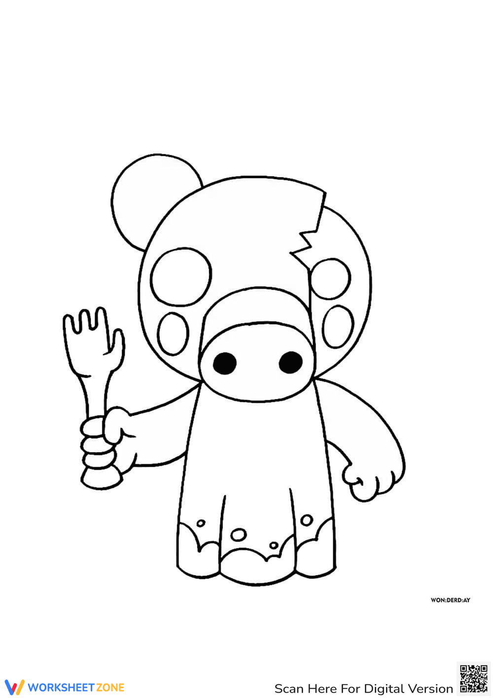 Zompiggy Roblox Coloring Page - Page 1