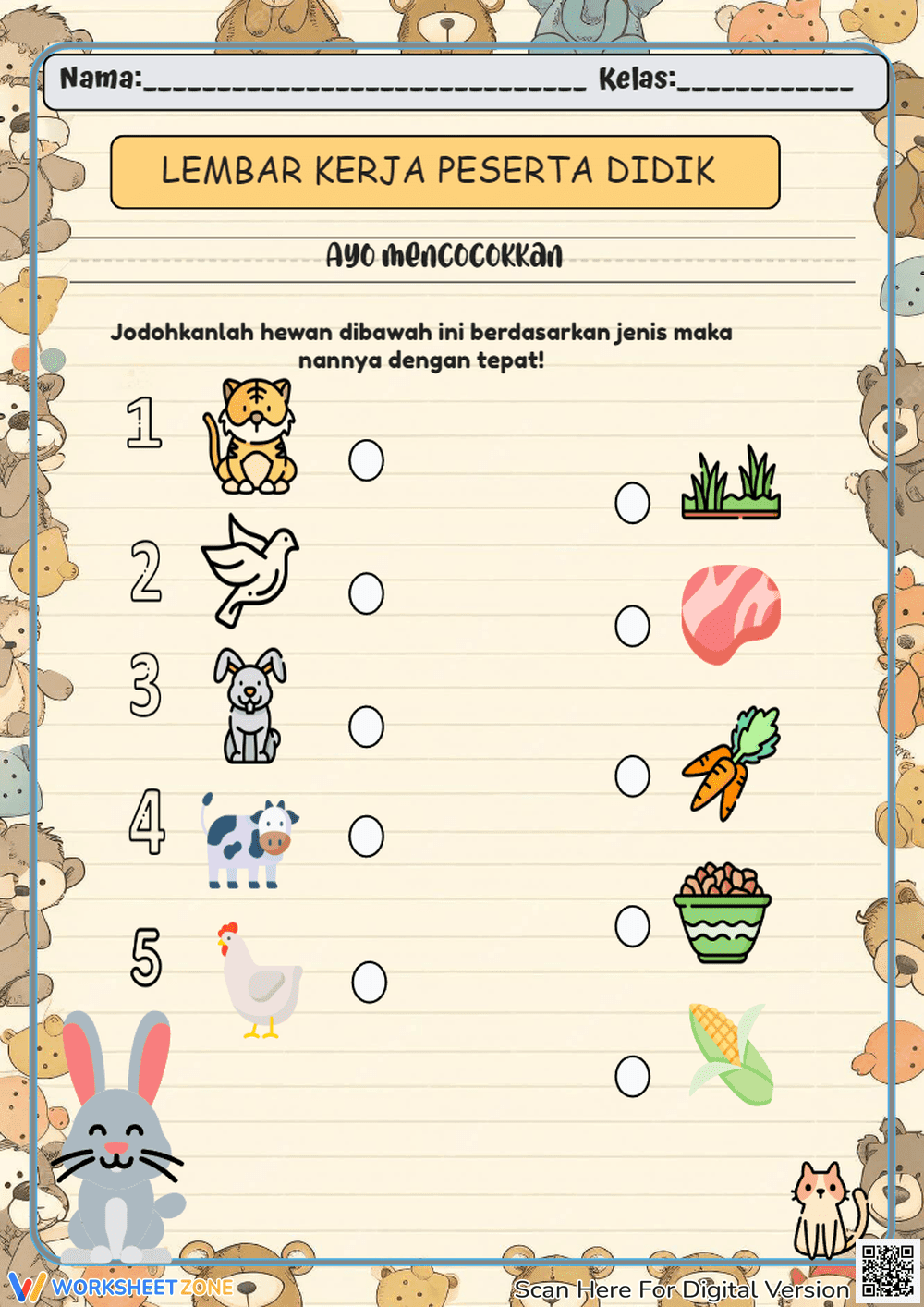 Animal Diets Worksheet | Grade 4 Science Essential - Page 1