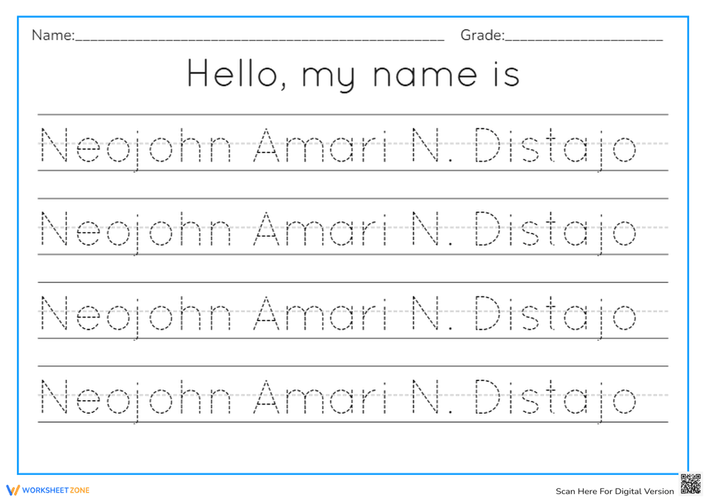 Practice Name Writing - Page 1
