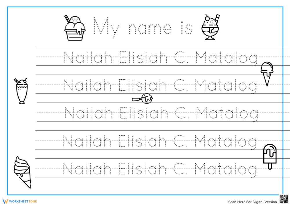Handwriting Name Tracing - Page 1