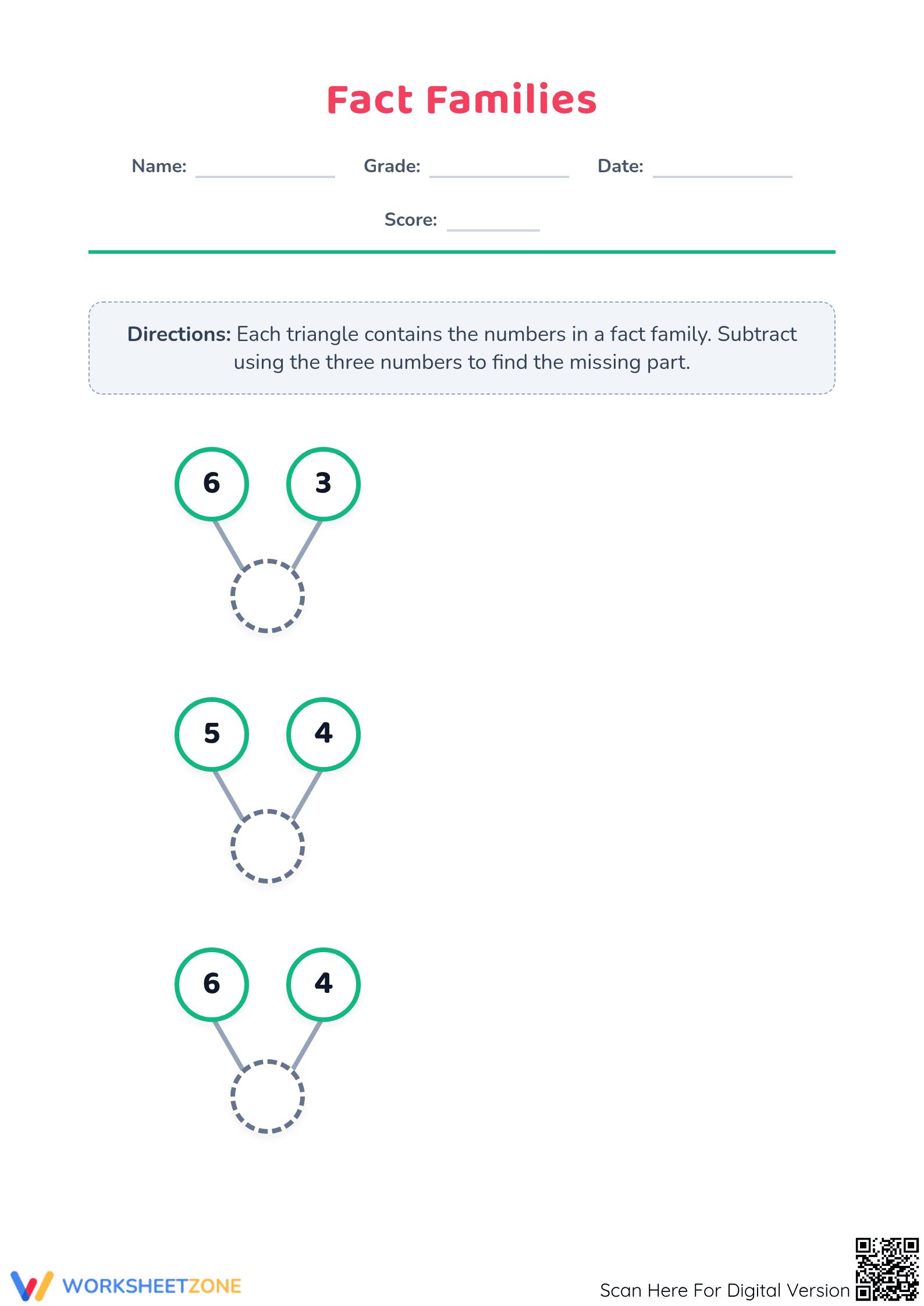 Welcome Christmas with Fact Families - Page 1