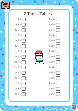 Printable 2 Times Tables Worksheet | Grade 3 Math