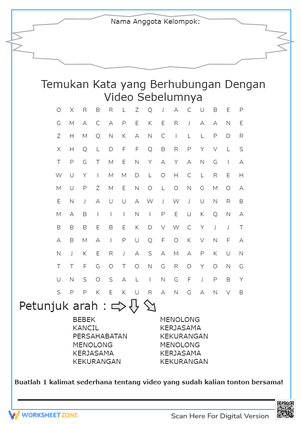 Grade 2 Indonesian Word Search | Essential Vocabulary