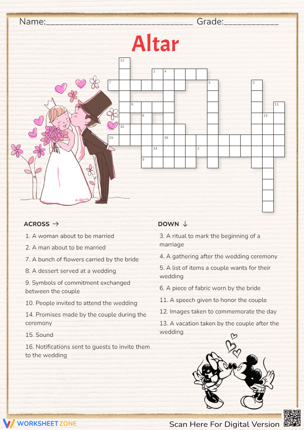 Step Up to the 'Altar' Word Puzzle - Page 1