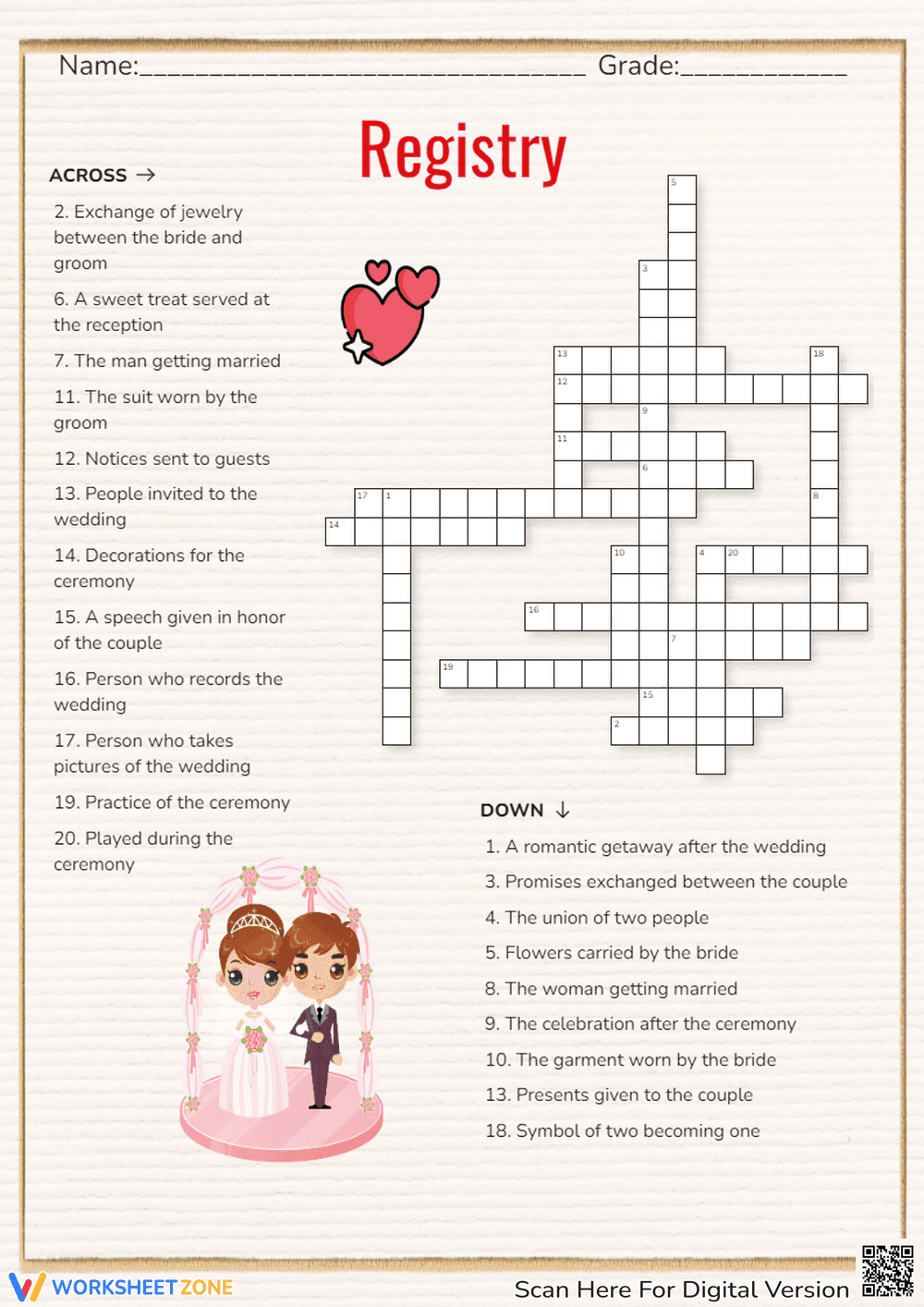 Organize Your Registry with This Worksheet - Page 1