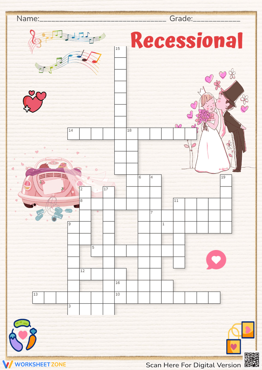 Plan Your Recessional with This Worksheet - Page 1