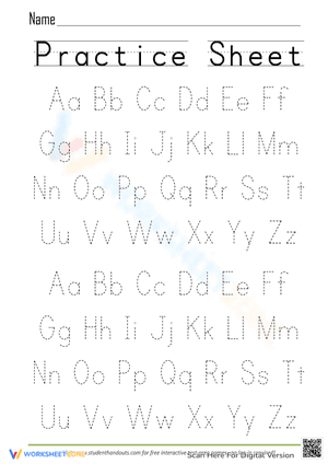 Alphabet Tracing Worksheet | Grade K-1 Essential