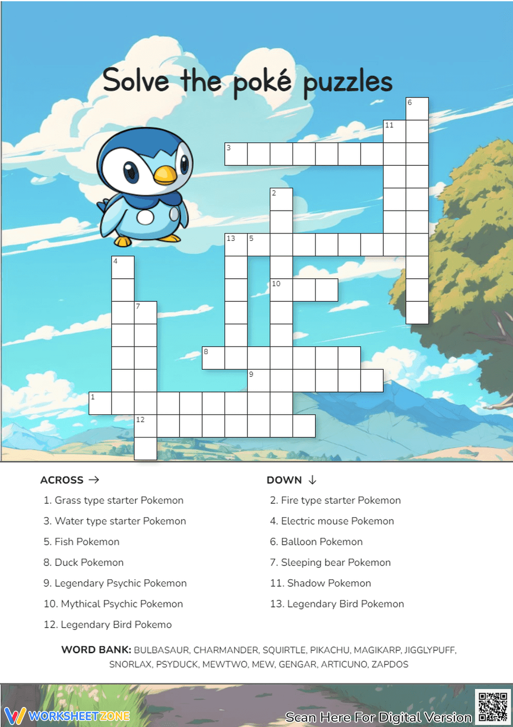 Poké Crossword Puzzle - Page 1