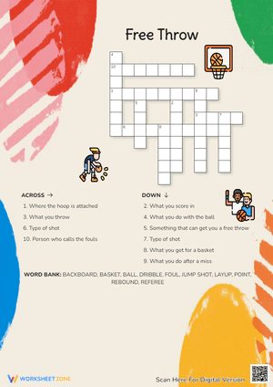Basketball Crossword Puzzle | Essential Grade 1-3 Ready