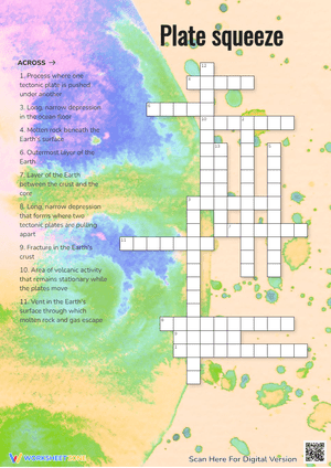 Plate Tectonics Crossword Puzzle | Grade 6 Essential
