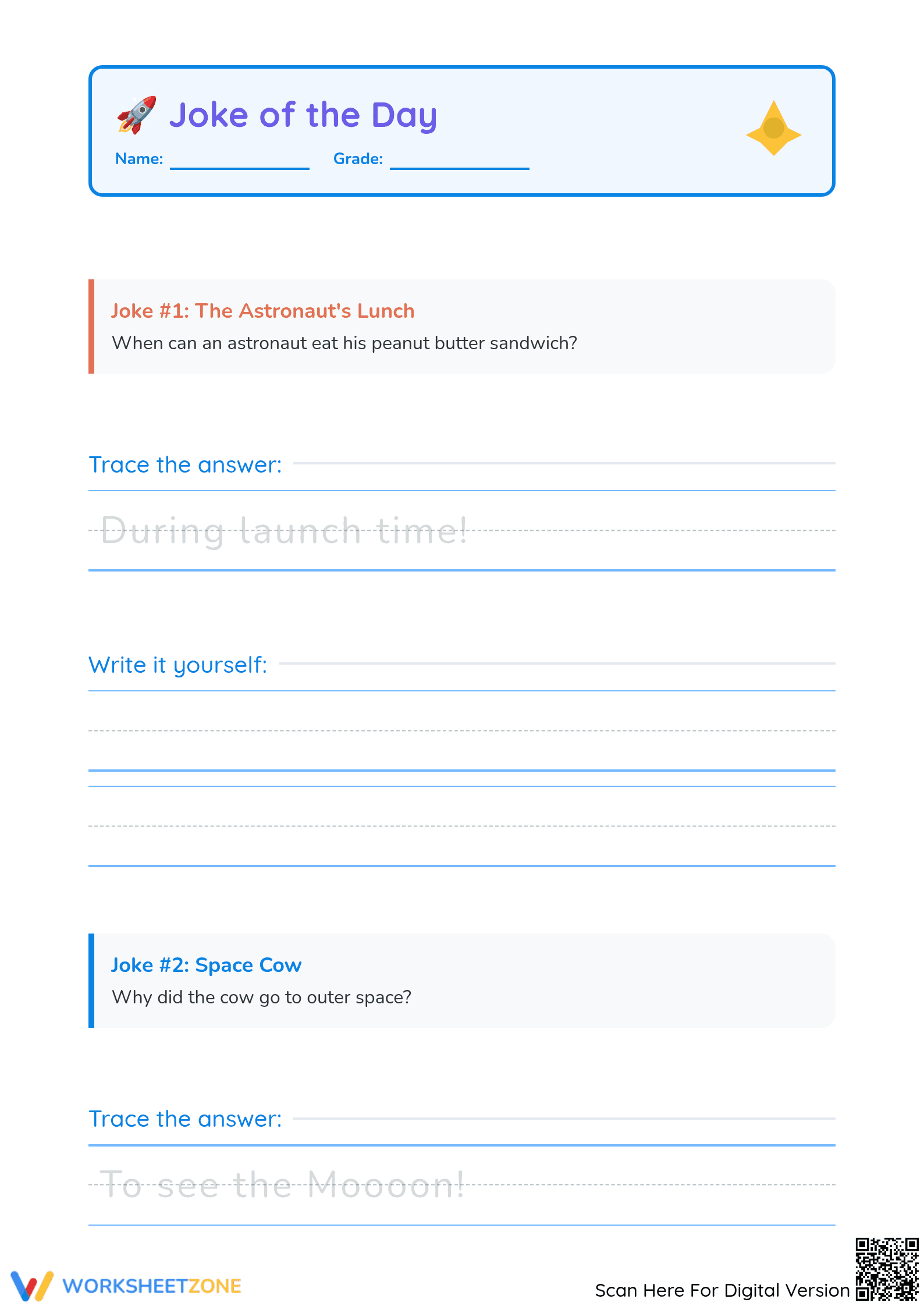 Journaling Prompts Worksheet - Page 1