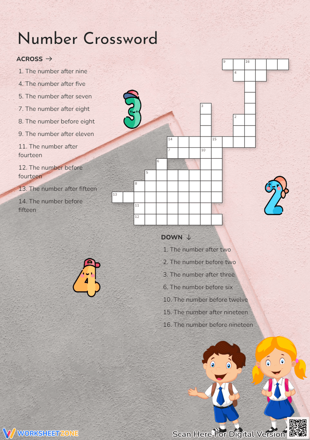 Number Crossword Puzzle - Page 1
