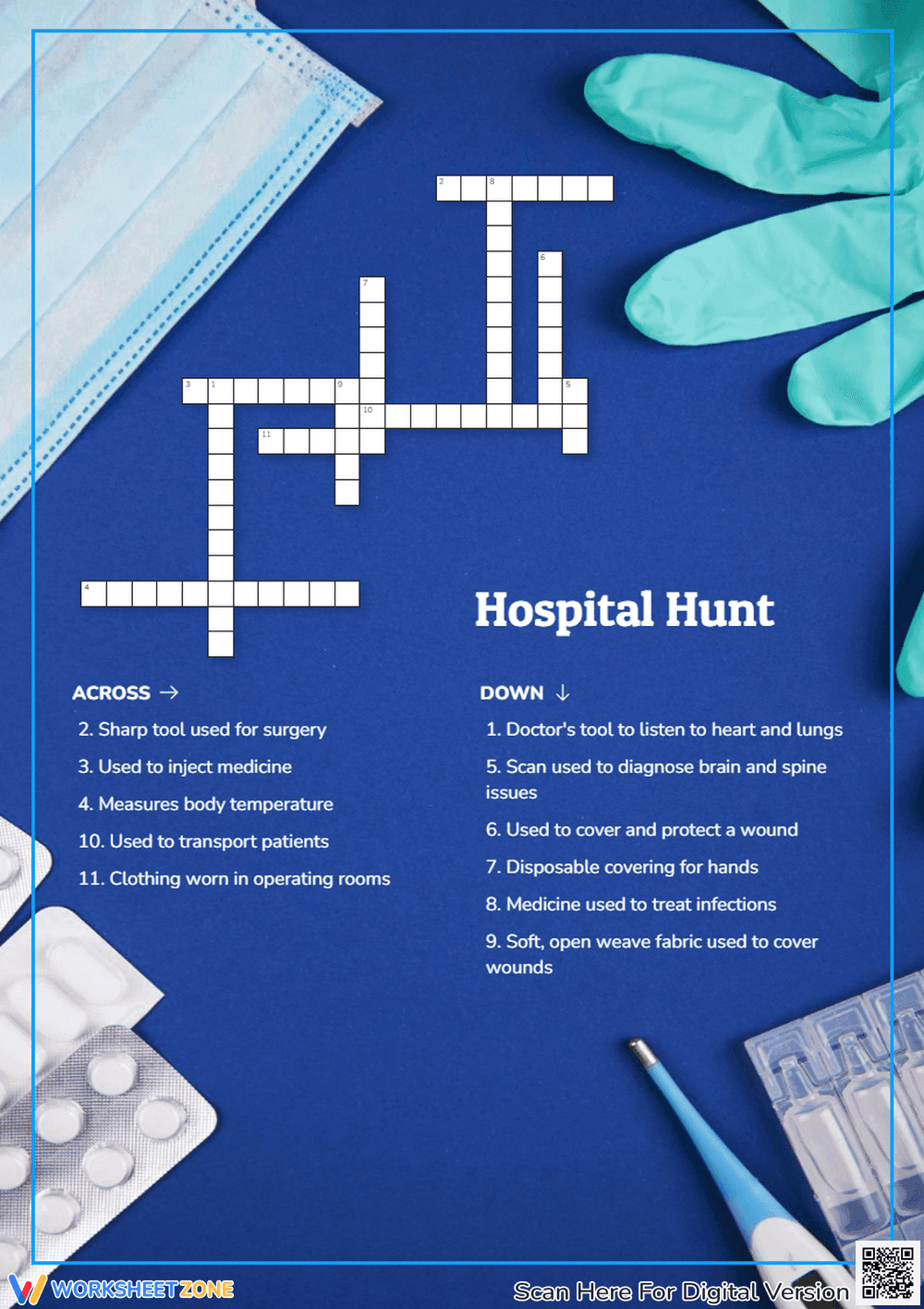 Hospital Hunt Crossword Puzzle - Page 1