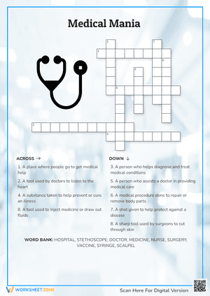 Medical Mania Crossword | Essential Grade 4 Vocabulary