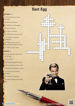 East Egg Crossword Puzzle | Essential Grade 5 ELA