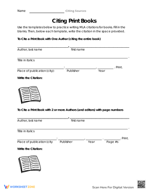 Citing Print Books: MLA Citation Guide