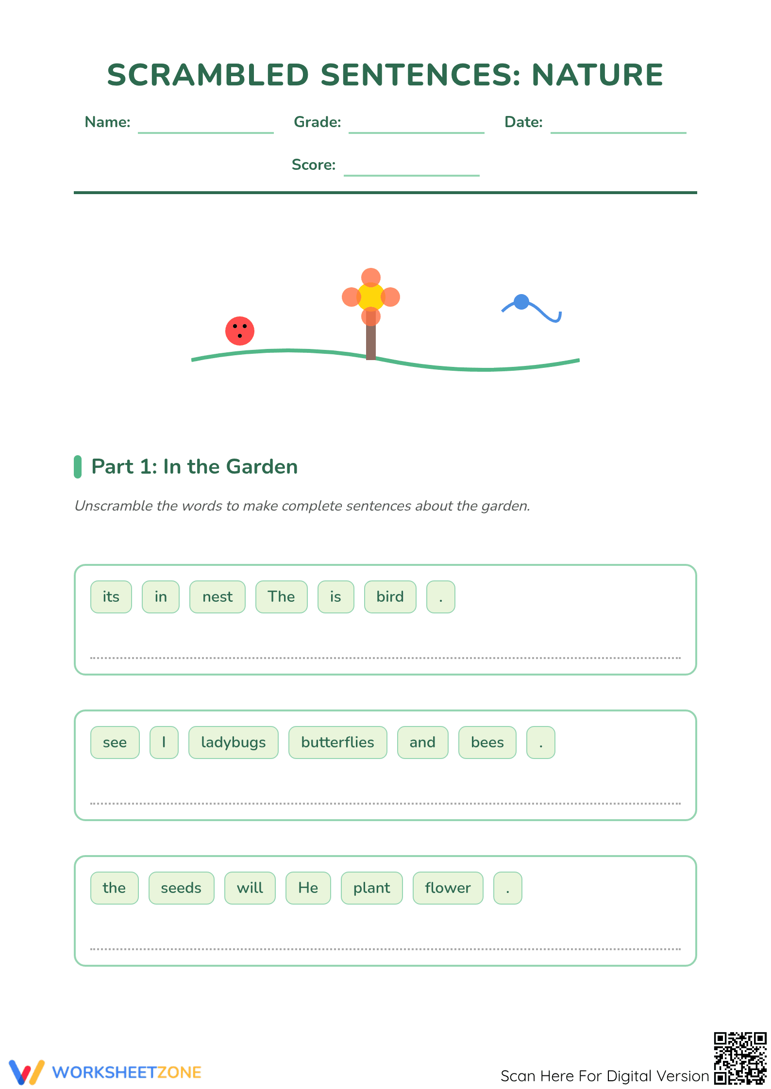 Scrambled Sentences - Page 1