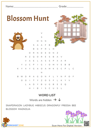 Blossom Hunt Word Search