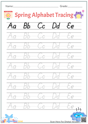 Alphabet Learning Activity Worksheet