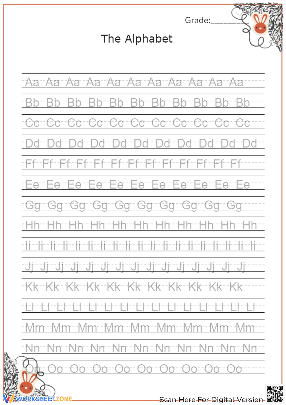 The Alphabet Handwriting - Page 1