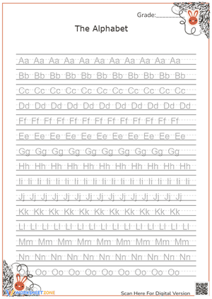 Essential Alphabet Handwriting Worksheet | Kindergarten