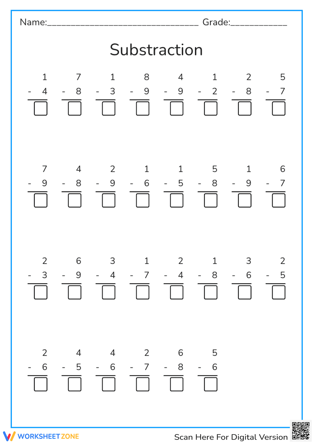 Substraction - Page 1