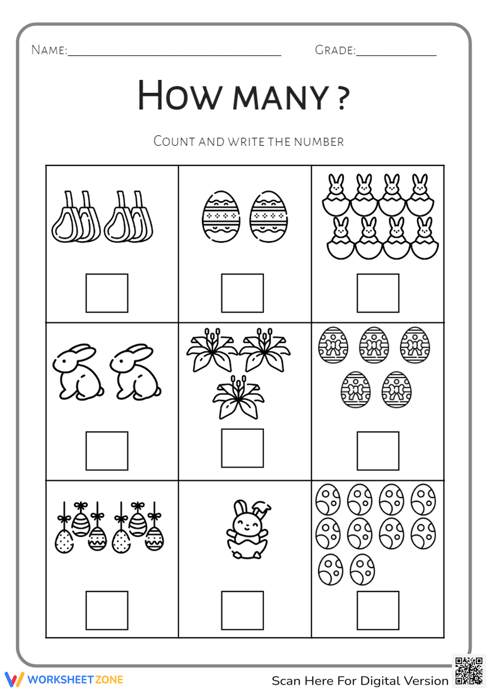 Fun Counting Worksheet for Kids - Page 1