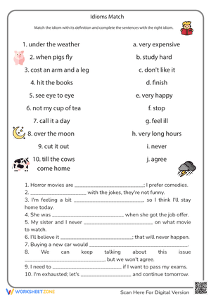 Idioms Matching: Learn English Expressions in Context
