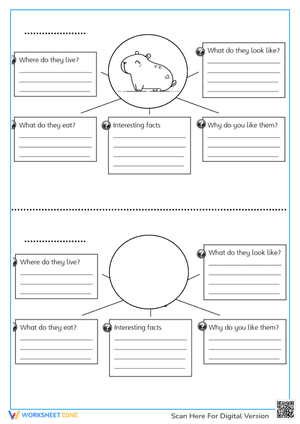 Grade 4 Animal Research — Printable No-Prep Worksheet