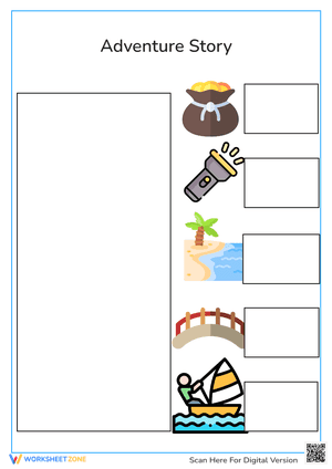 Adventure Story Worksheet | Grade 1 Essential