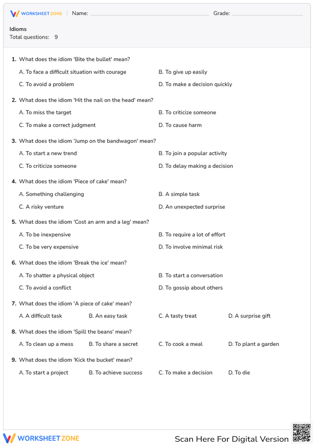 Idioms - Page 1