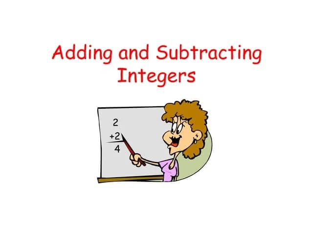 Adding and Subtracting Integers
