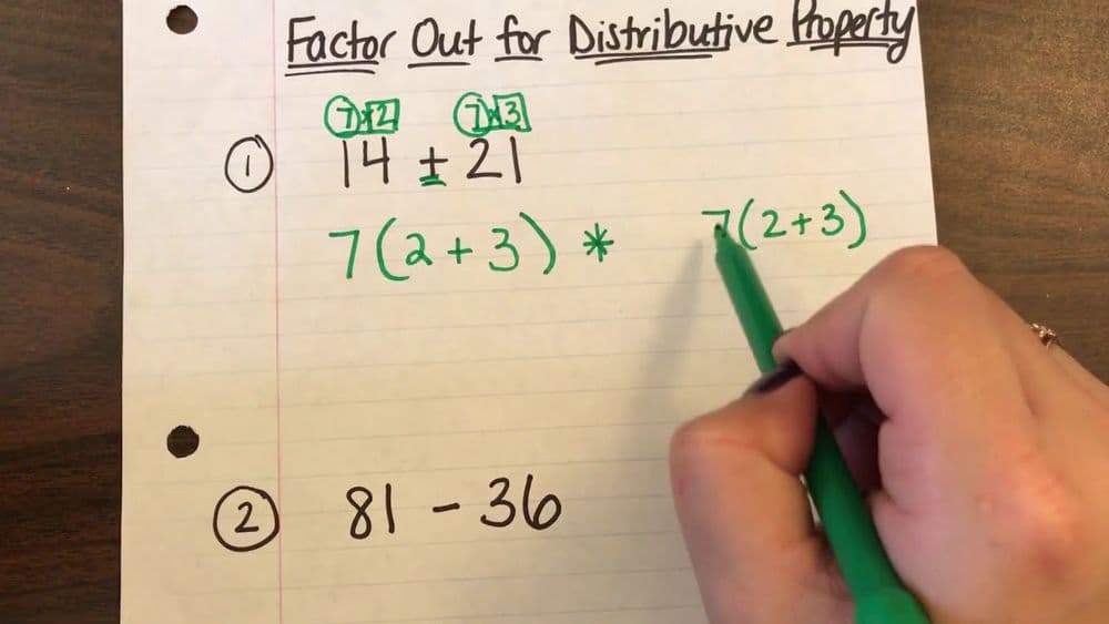 Factoring Expressions Printable Worksheet | Grade 6 Math