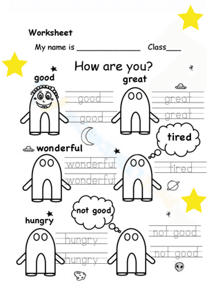 Grade K-1 Mood — Printable No-Prep Worksheet