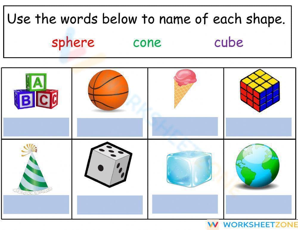 Review of Cones, Spheres, and Cubes - Page 1