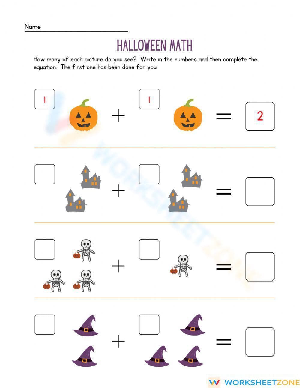 Halloween Math: Doubles and Near Doubles Addition - Page 1